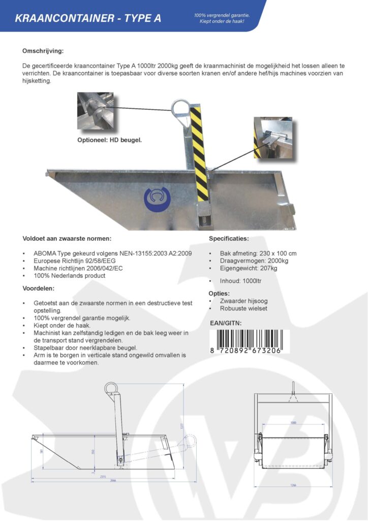 kraancontainer, crane container, stortschelp, boatskip