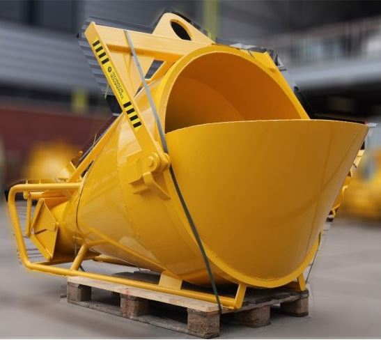 2000ltr betonkubel liggen rond onderlossing
