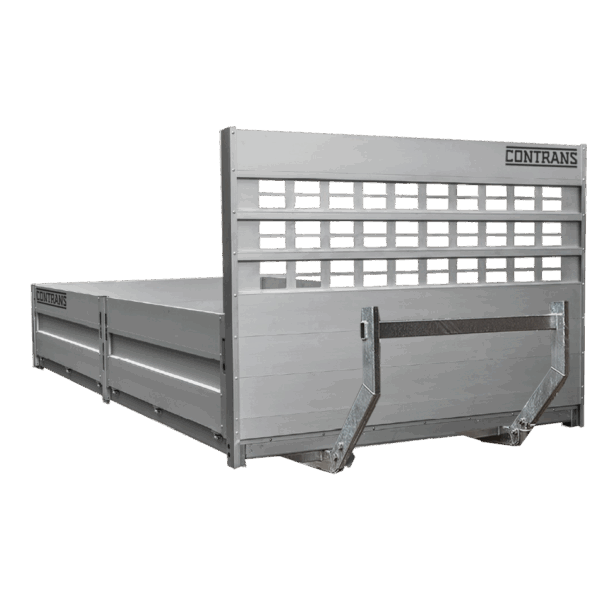 Contrans aluminium bak met kleppen